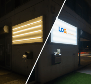 Relampage LED d’enseigne réalisé par un technicien professionnel